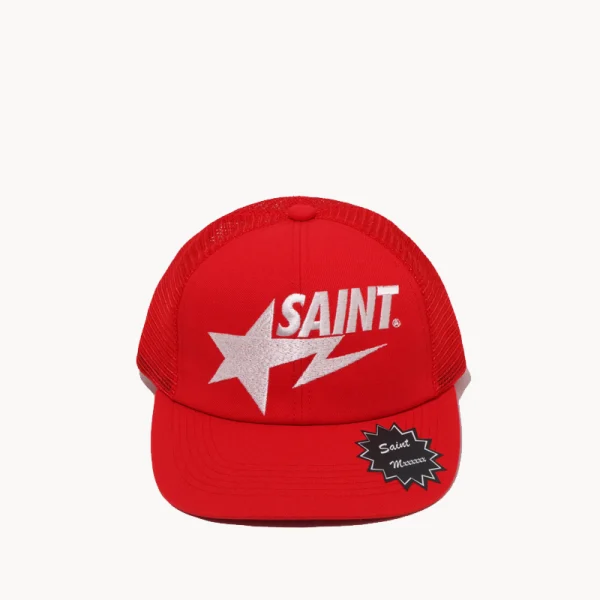 SAINT MXXXXXX BAPE Mesh Cap – Red