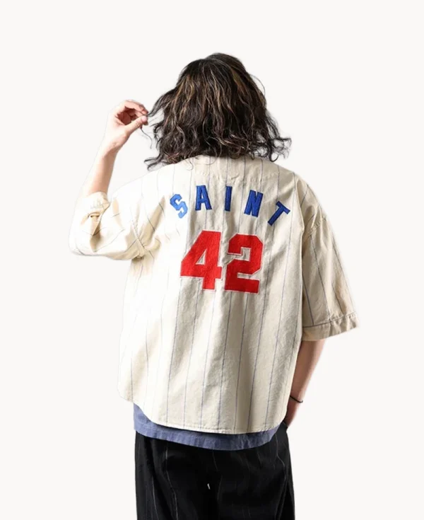 SAINT Mxxxxxx Eternity Baseball Shirt – White