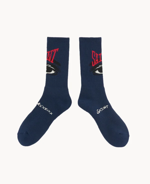 SAINT Mxxxxxx Eye Socks – Navy