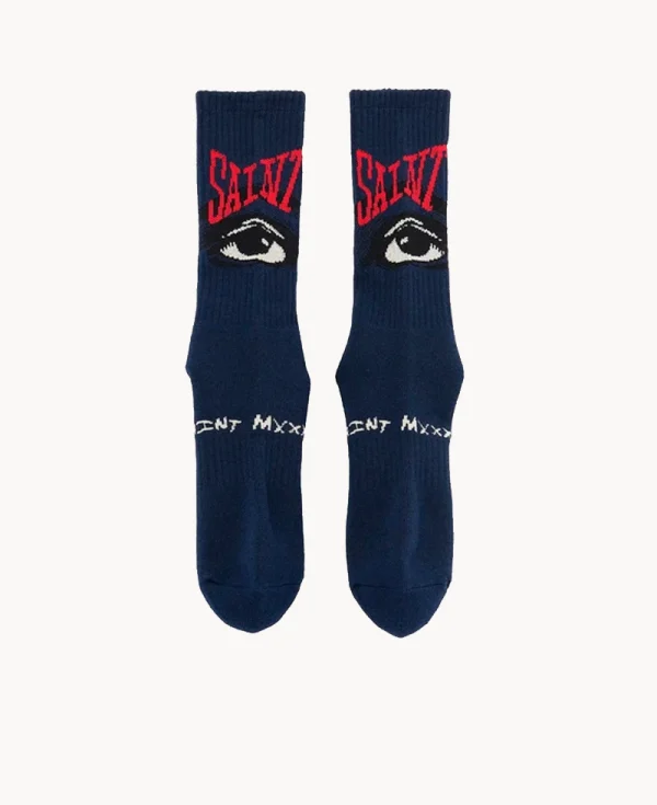 SAINT Mxxxxxx Eye Socks – Navy