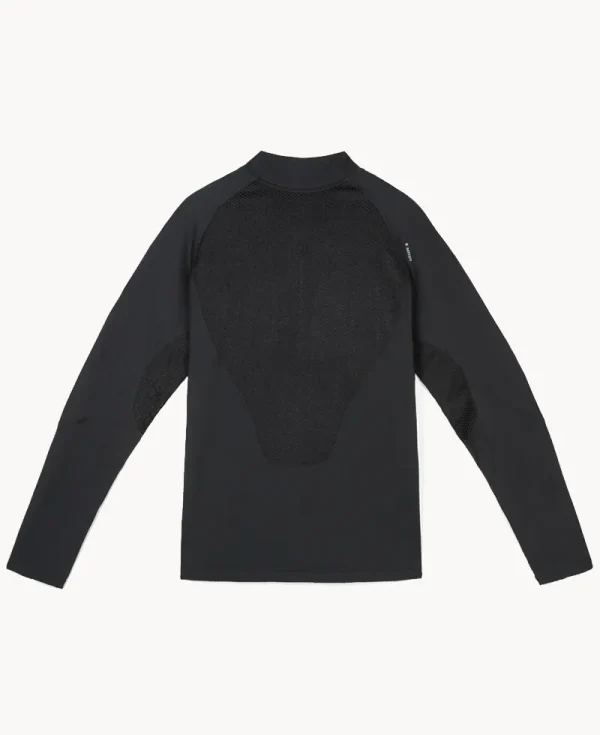 SATISFY FuzzFleece™ Octa® Half-Zip Long Tee – Black SA