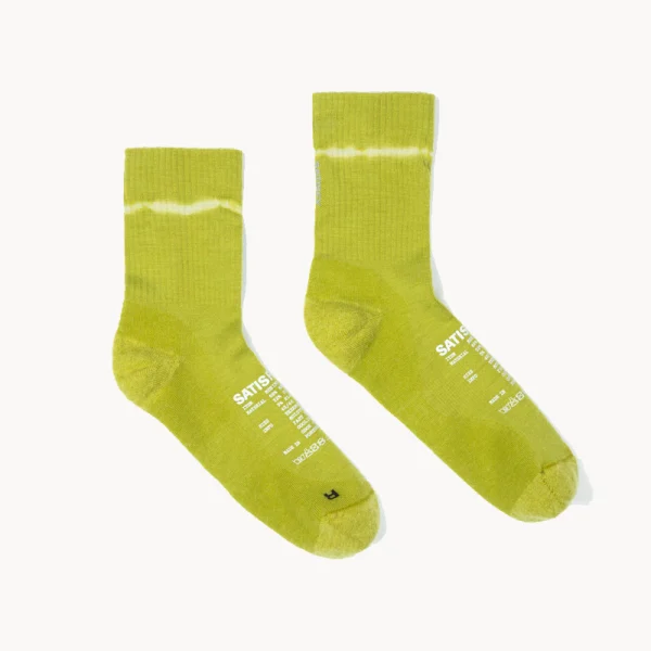 SATISFY Merino Nylon Tube Socks – Tie-Dye Grenoble Green