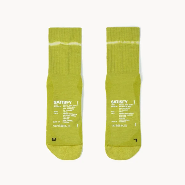 SATISFY Merino Nylon Tube Socks – Tie-Dye Grenoble Green