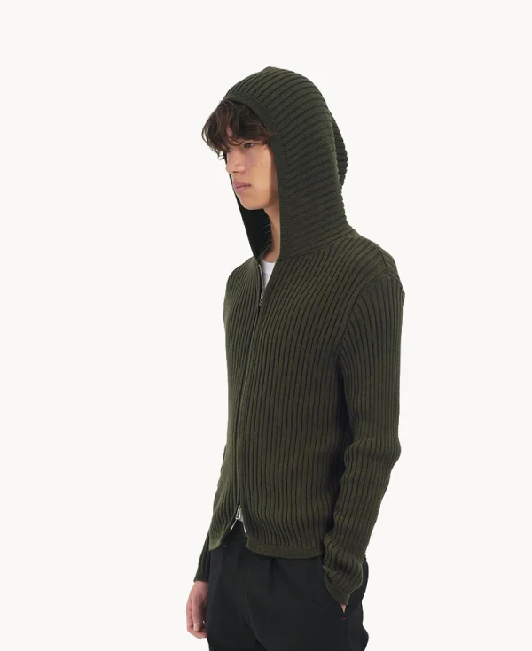 SILAS Knit Hoodie – Khaki