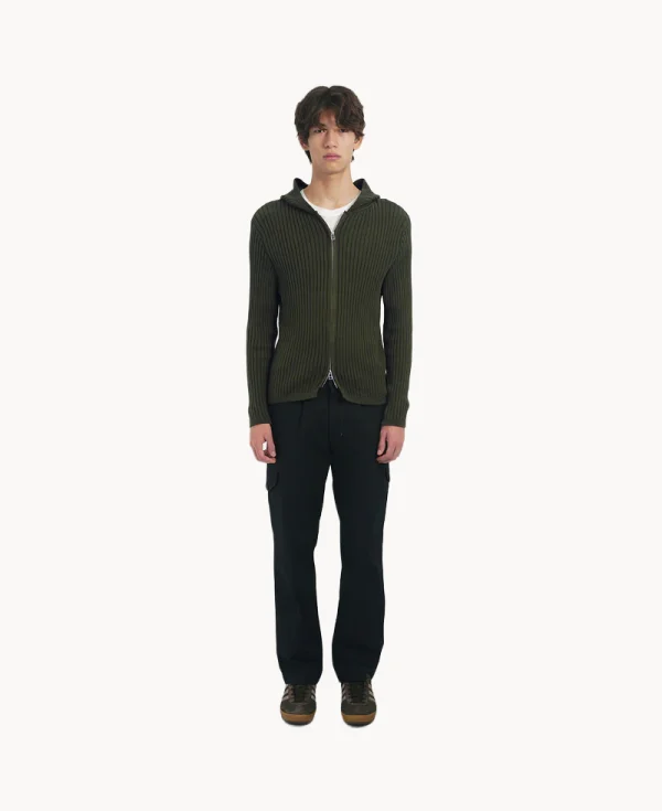 SILAS Knit Hoodie – Khaki
