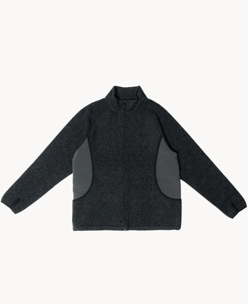 SNOW PEAK Calamai Wool Fleece Jacket - Charcoal SNOW PEAK Calamai Wool Fleece Jacket - Charcoal