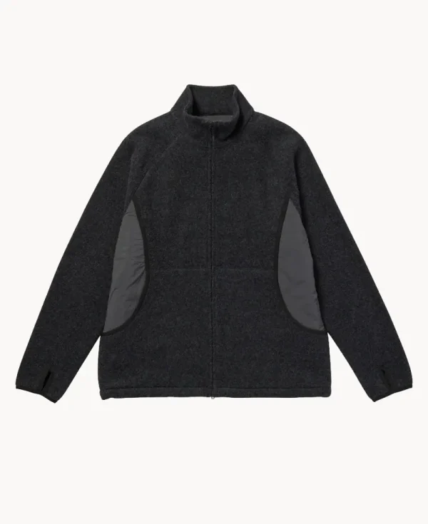 SNOW PEAK Calamai Wool Fleece Jacket – Charcoal