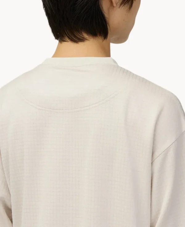 SNOW PEAK Fusion Grid LS Pullover Light Blue
