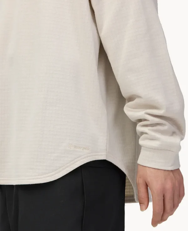 SNOW PEAK Fusion Grid LS Pullover Light Blue