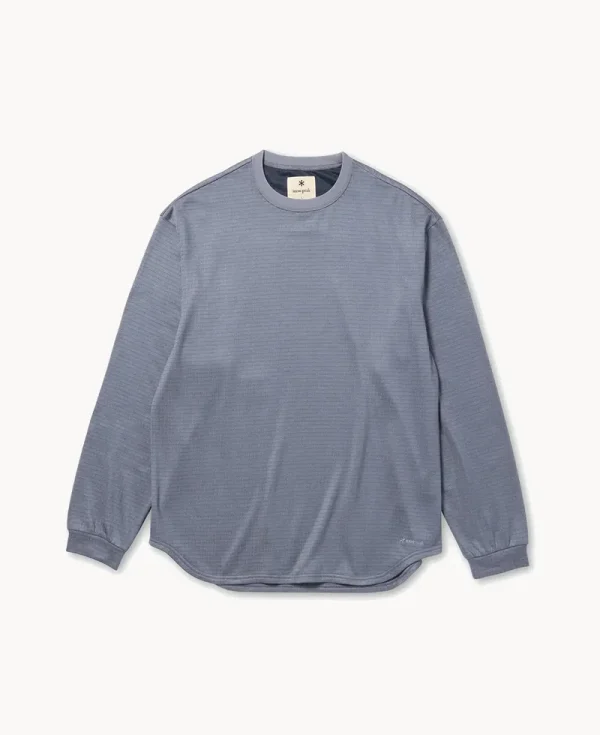 SNOW PEAK Fusion Grid LS Pullover Light Blue