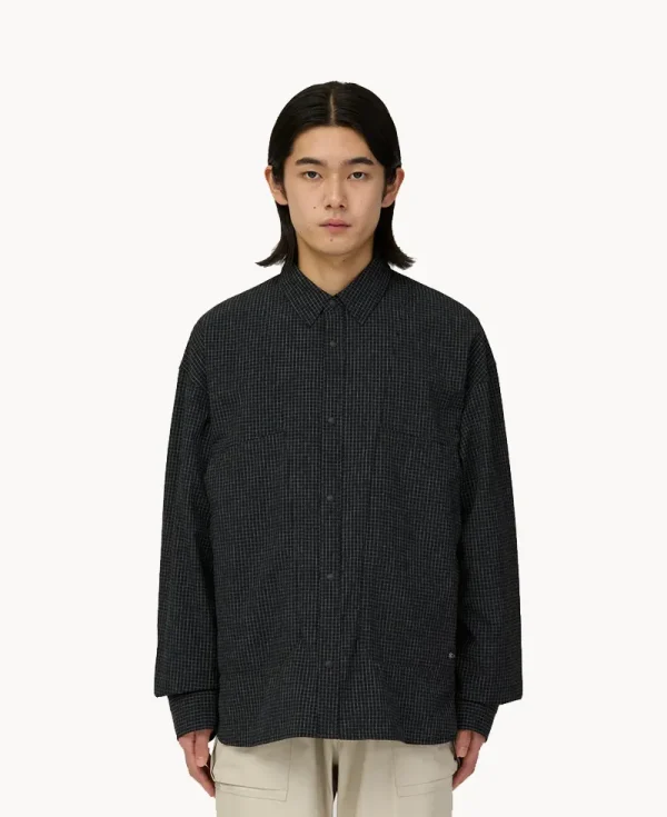 SNOW PEAK Kasuri Ripstop Shirt Black