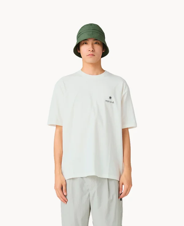 SNOW PEAK Soft Cotton Relaxed Logo Tee – Off White