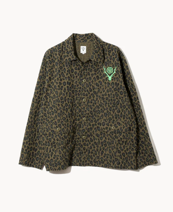 SOUTH2 WEST8 Leopard Ranger Shirt – Olive