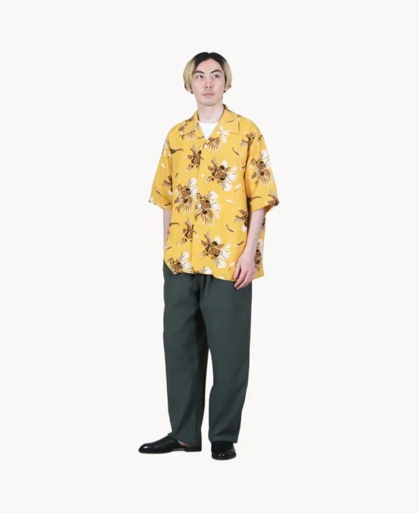 SOUTH2 WEST8 Open Collar Eagle Shirt – Yellow