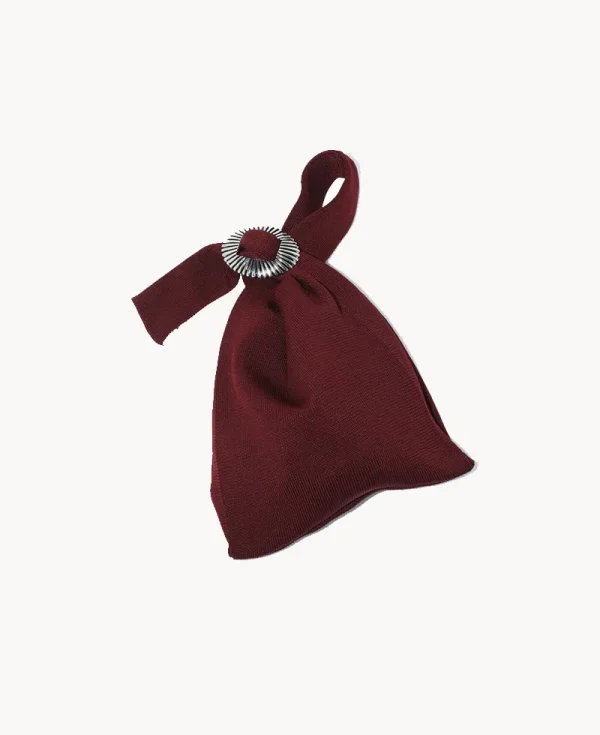 TOGA Concho Knit Bag – Dark Red