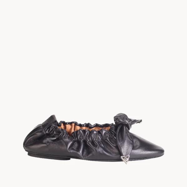 TOGA AJ1454 Ballerina - Black Soft Leather