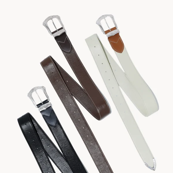 TOGA Buckle Wide Belt - Brown