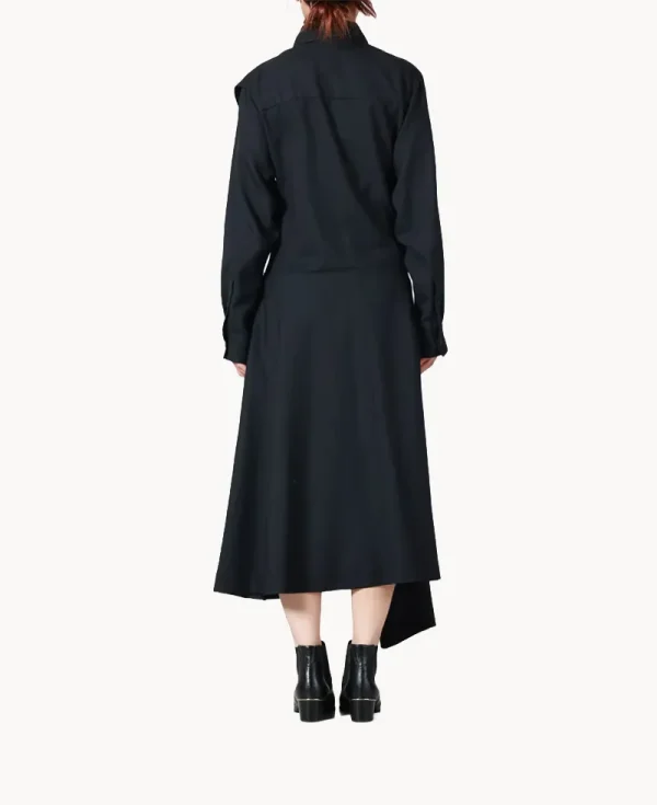 TOGA Georgette Shirt Dress – Black