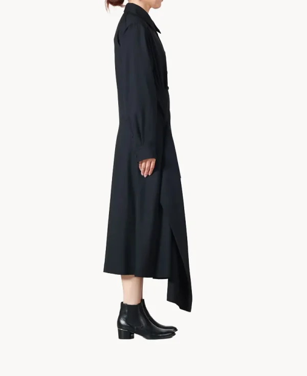 TOGA Georgette Shirt Dress – Black