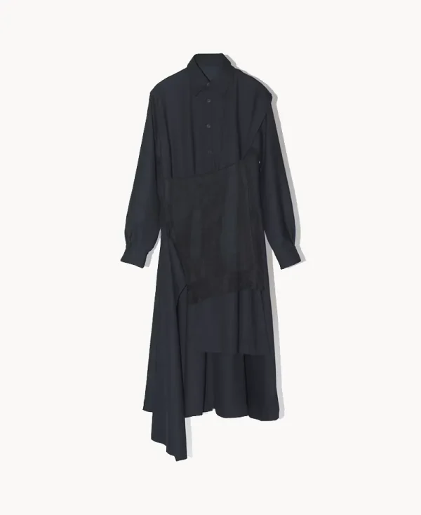 TOGA Georgette Shirt Dress – Black