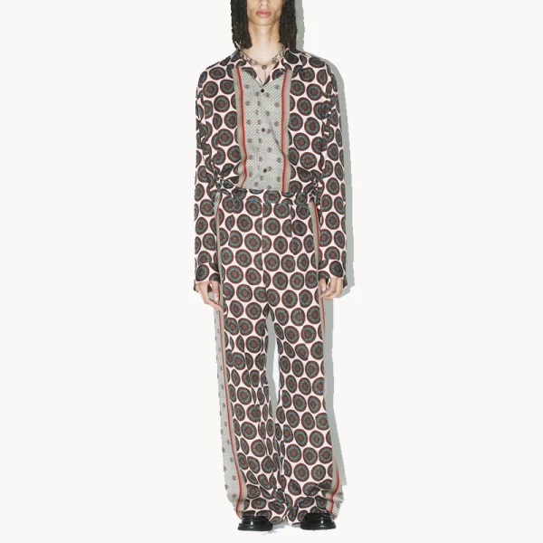 TOGA-Inner Print Pants - Light Pink