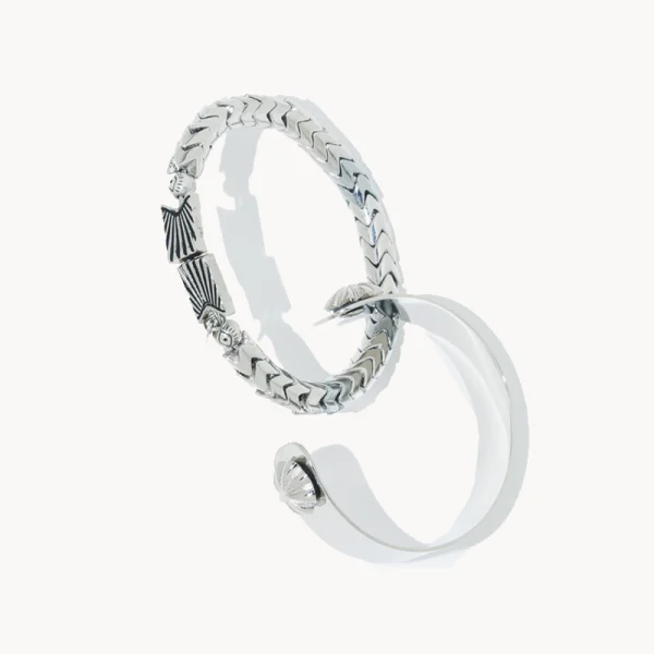 TOGA Metal Bangle Set - Silver
