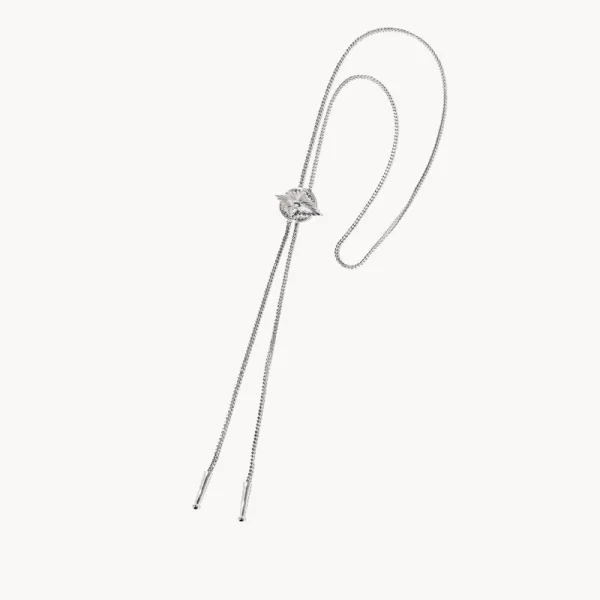 Metal Concho Loop Tie - Silver