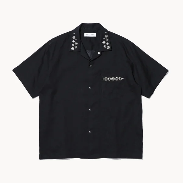 TOGA Plain Weave Metal Shirt - Black