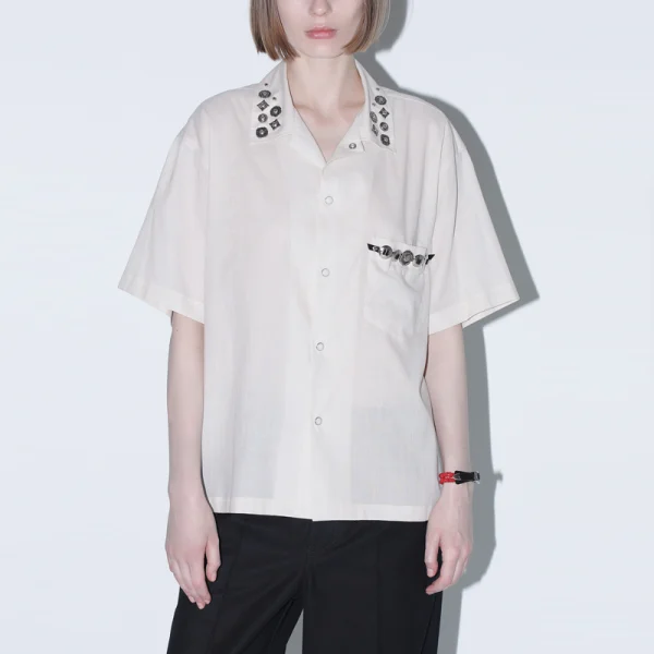 TOGA Plain Weave Metal Shirt - Black