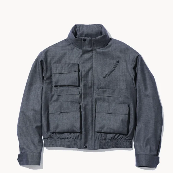 TOGA Polyester Wool Blouson - Gray