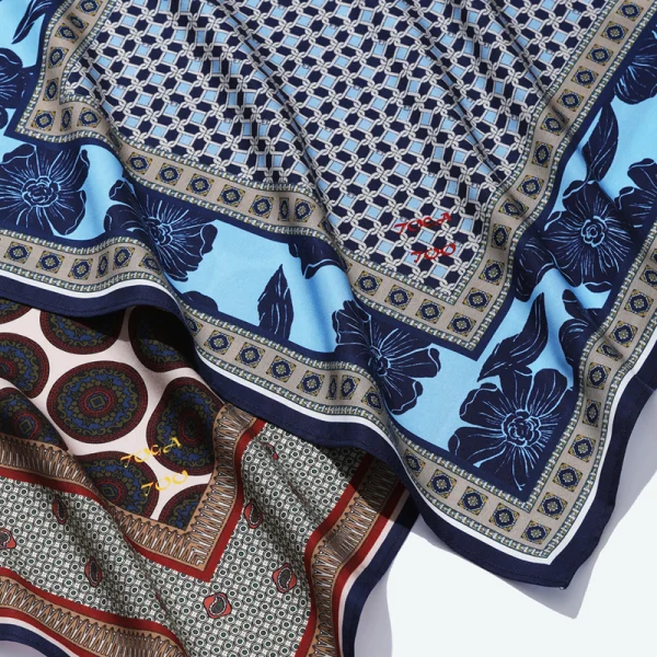 TOGA Print Scarf - Light Blue