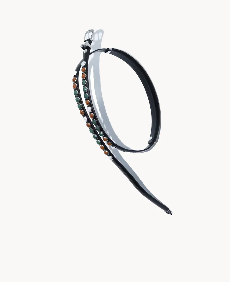 TOGA Stone Leather Belt – Black (2) TOGA Stone Leather Belt – Black