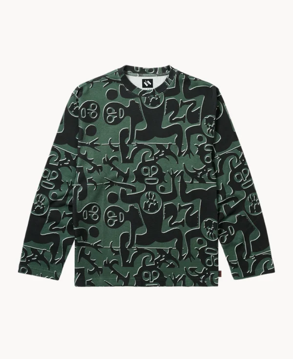 TTT Entity Waffle LS Tee – Green