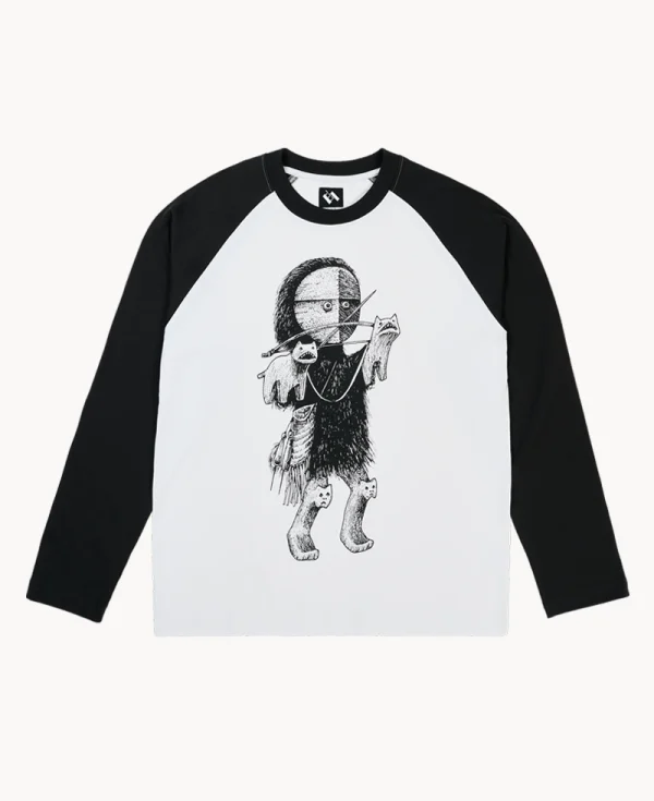 TTT Siberian Girl Raglan Tee – Black White