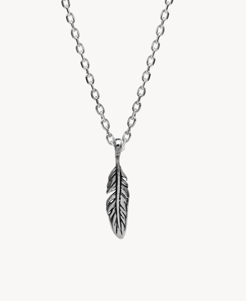 TWO JEYS Feather Necklace Silver TWO JEYS Feather Necklace Silver