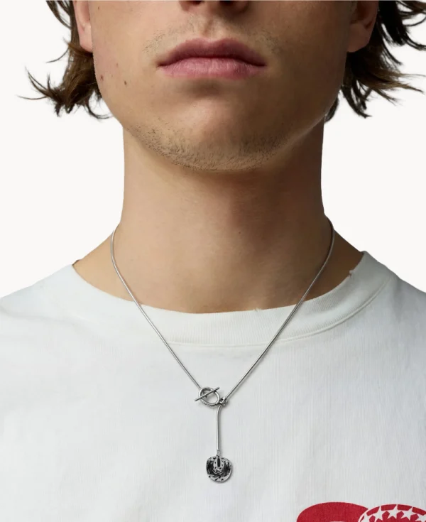 TWO JEYS Hat Lazo Necklace Silver