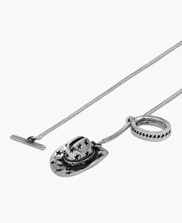 TWO JEYS Hat Lazo Necklace Silver