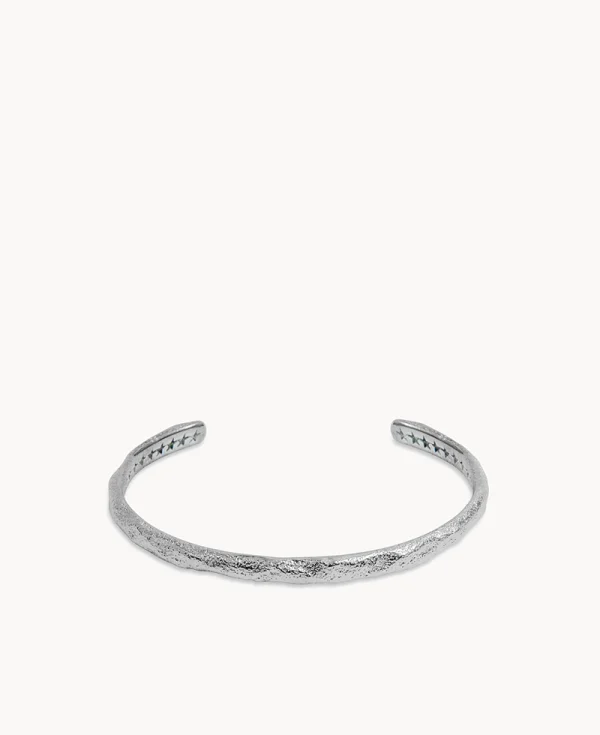 TWO JEYS Organic Bangle Small Silver