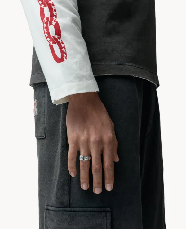 TWO JEYS Two Studs Ring Silver