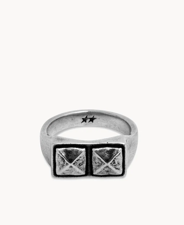 TWO JEYS Two Studs Ring Silver