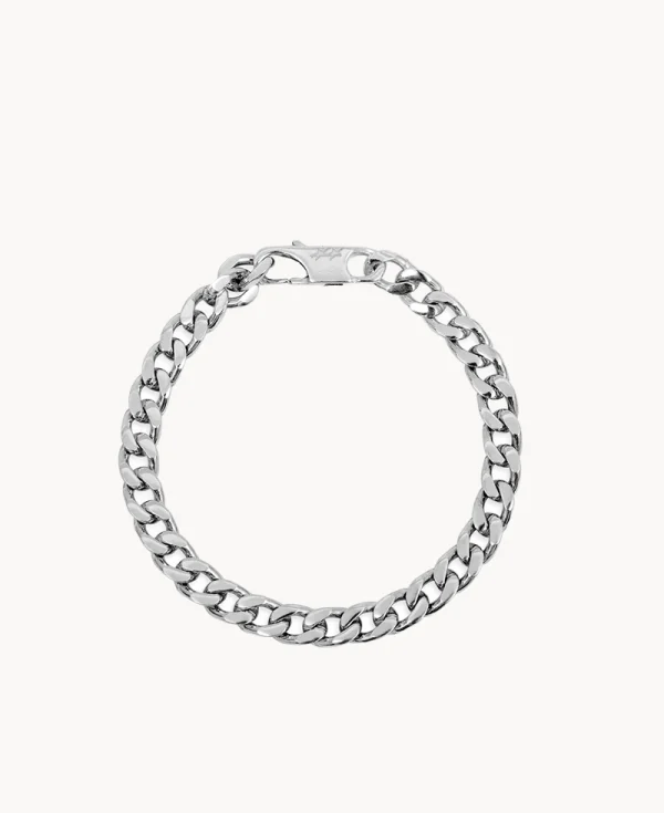 TWO JEYS Unstoned Cuban Bracalet Silver