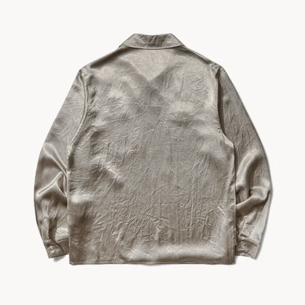 UMBRO Satin Enfield Shirt – Silver Pearl