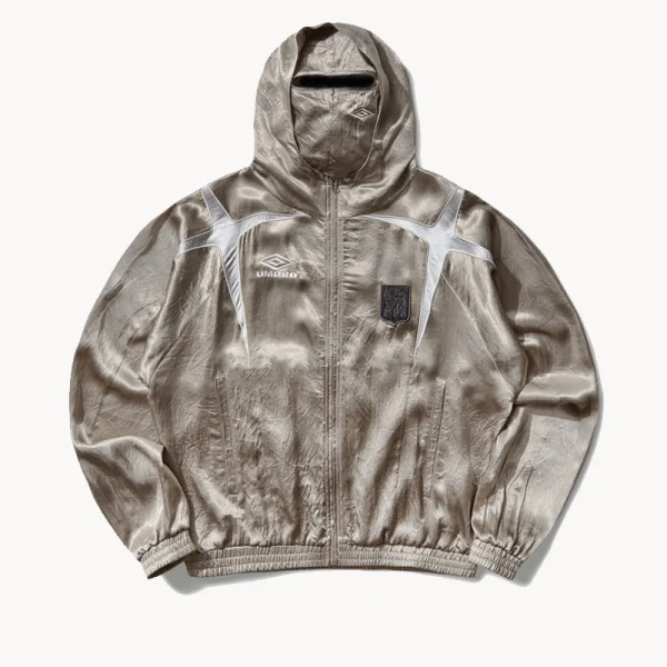 UMBRO Satin Jester Track Jacket – Silver Pearl