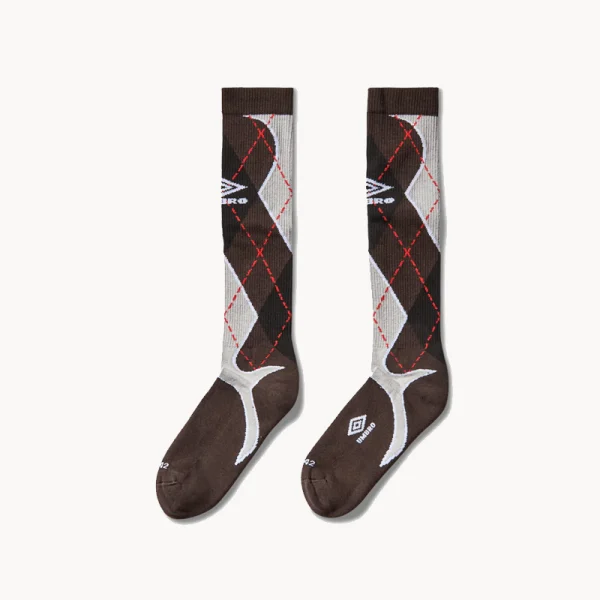 UMBRO Sport Argyle Socks – Black Dark Gray