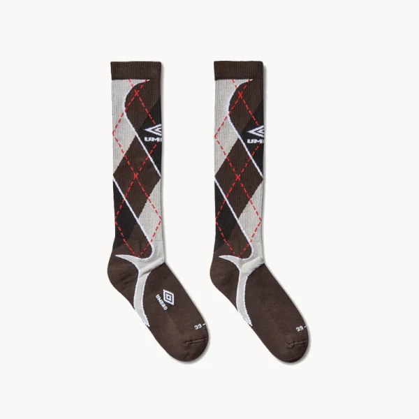 UMBRO Sport Argyle Socks – Black Dark Gray