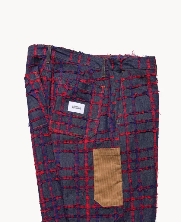 UNIFORM EXPERIMENT Multi Structure Painter Pants – Red