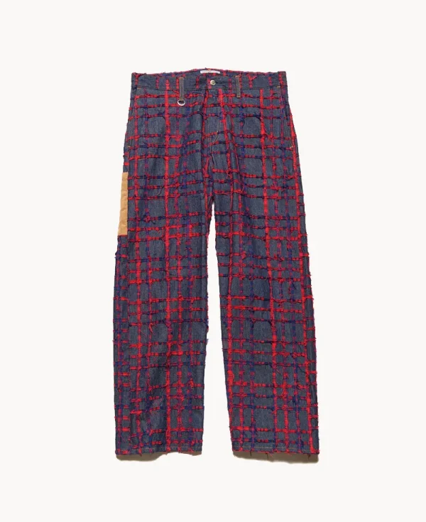UNIFORM EXPERIMENT Multi Structure Painter Pants – Red