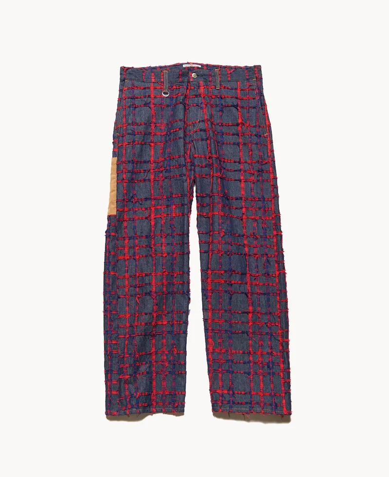UNIFORM EXPERIMENT Multi Structure Painter Pants – Red UNIFORM EXPERIMENT Multi Structure Painter Pants – Red