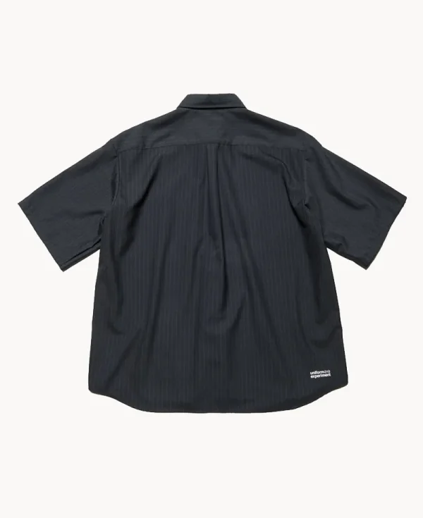 UNIFORM EXPERIMENT Strech Wool Relax-Fit Shirt – Black Stripe