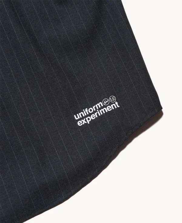 UNIFORM EXPERIMENT Strech Wool Relax-Fit Shirt – Black Stripe